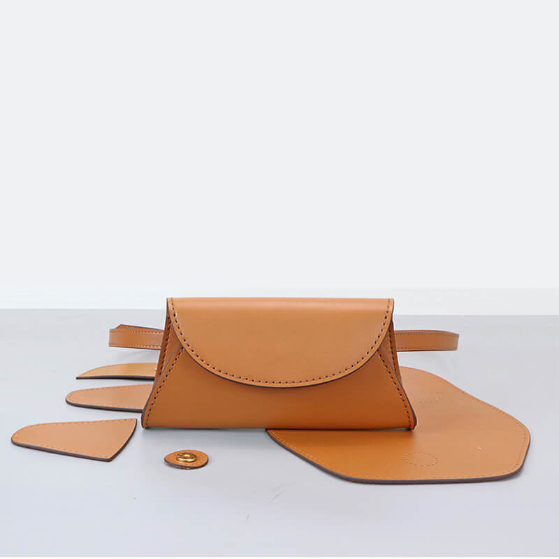 Leather Flap Fanny Pack DIY Kit – Babylon Leather - Babylon LeatherBabylon LeatherSY116-Coffee-Color-Matched