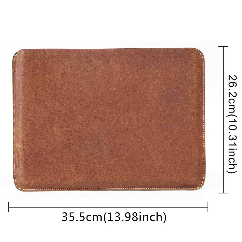 Leather iPad Tablet Sleeve Crazy Horse Leather – Babylon Leather - Babylon LeatherBabylon LeatherAN19-Brown-Horizontal
