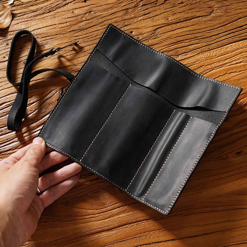 Leather Pen Roll Wrap 4-Slot – Babylon Leather - Babylon LeatherBabylon LeatherAN26-Black