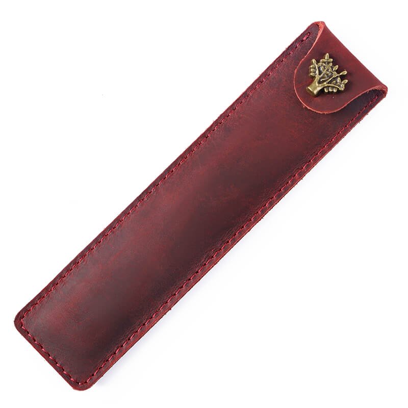 Leather Pen Sleeve with Snap – Babylon Leather - Babylon LeatherBabylon LeatherAN24-Wine Red