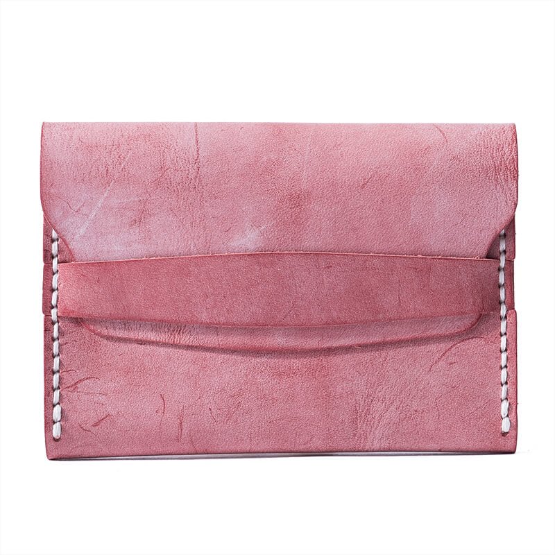 Leather Slim Wallet DIY Leather Kit – Babylon Leather - Babylon LeatherBabylon LeatherLZ18 - Pink - Fog Wax Leather