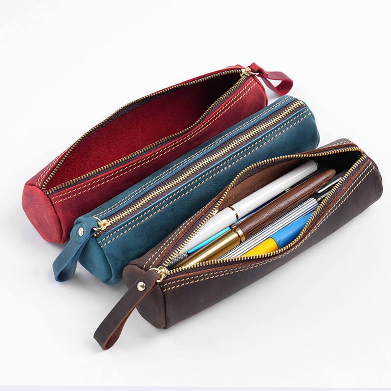 Leather Stationery Pouch Coin Purse – Babylon Leather - Babylon LeatherBabylon LeatherAN34-Brown