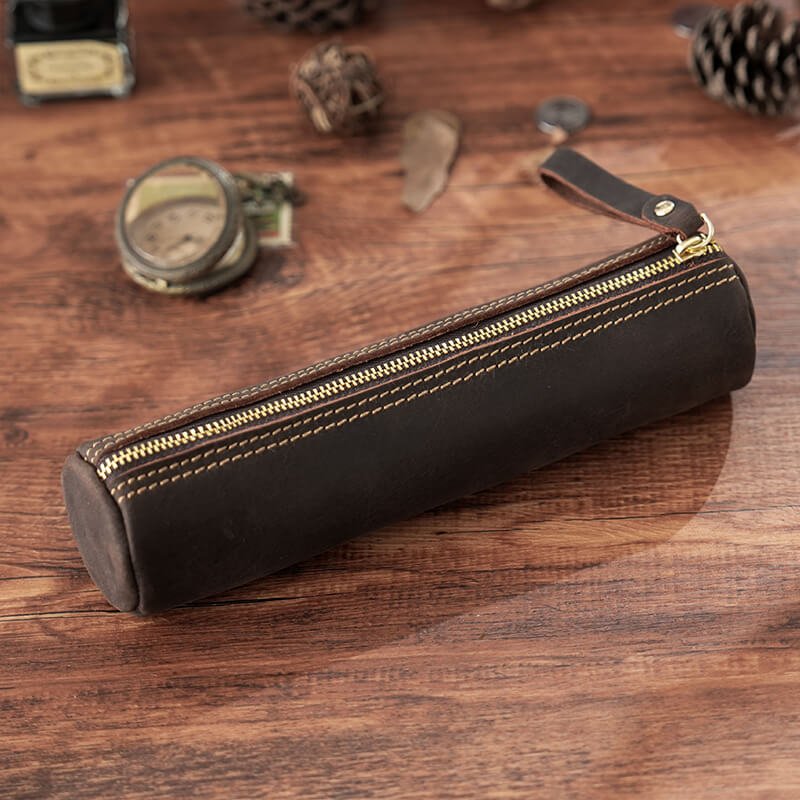 Leather Stationery Pouch Coin Purse – Babylon Leather - Babylon LeatherBabylon LeatherAN34-Coffee