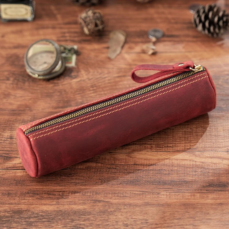 Leather Stationery Pouch Coin Purse – Babylon Leather - Babylon LeatherBabylon LeatherAN34-Wine Red