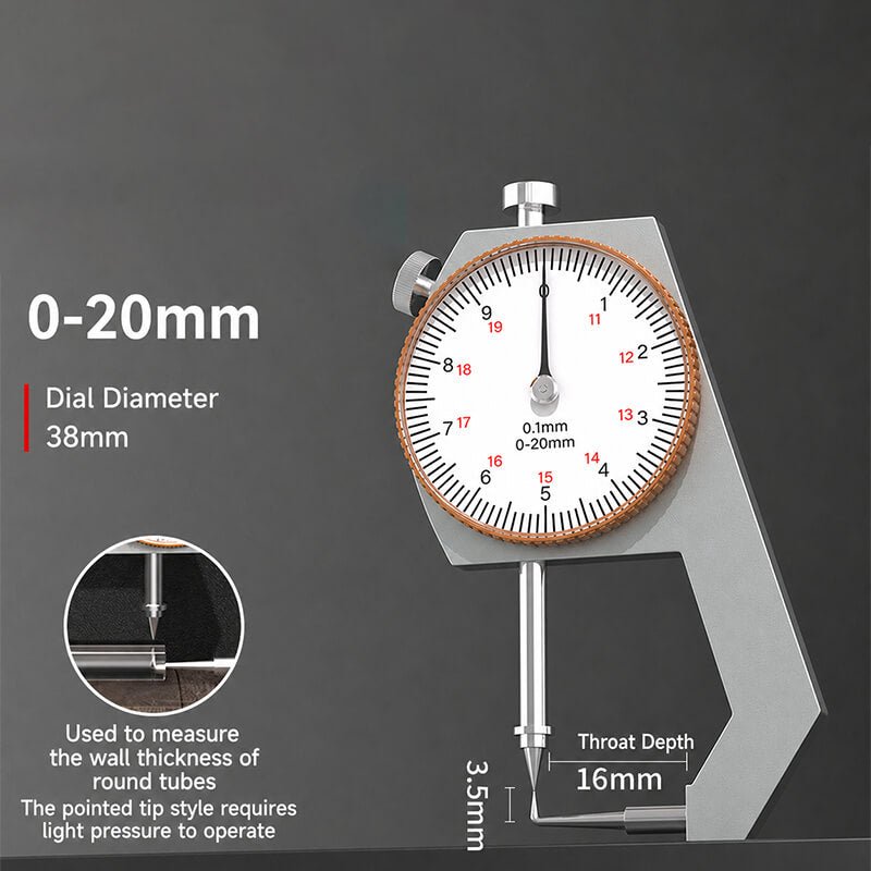 Leather Thickness Gauge Caliper for Precision Measuring – Babylon Leather - Babylon LeatherBabylon LeatherPP19-Bent Pointed Tip-Standard-0-20mm