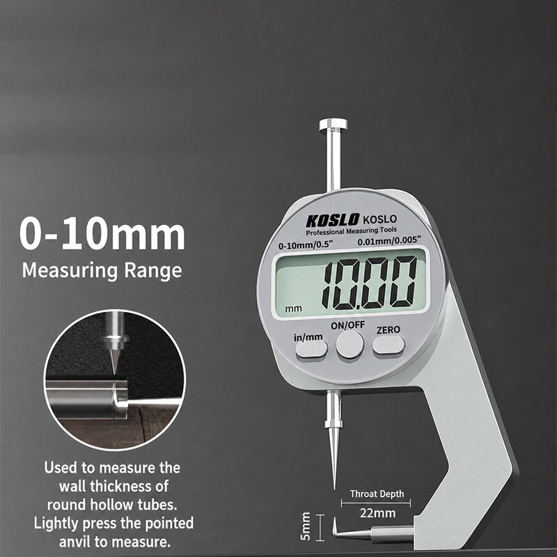 Leather Thickness Gauge Caliper for Precision Measuring – Babylon Leather - Babylon LeatherBabylon LeatherPP19-Standard Digital Bent Pointed Tip-Standard-0-10mm