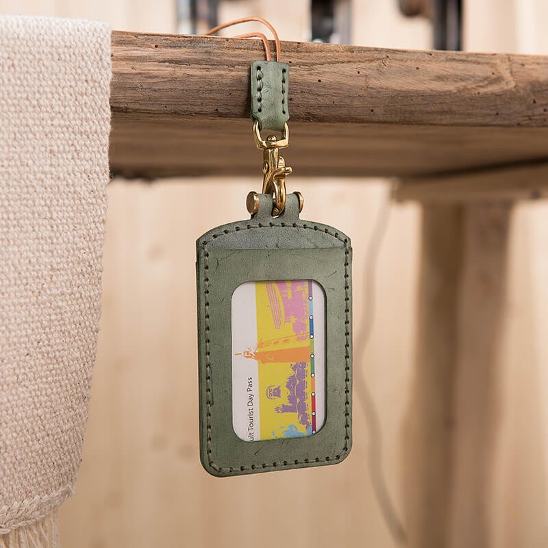 Leather Work Card Holder DIY Kit – Babylon Leather - Babylon LeatherBabylon LeatherLZ23 - Green - Fog Wax Leather