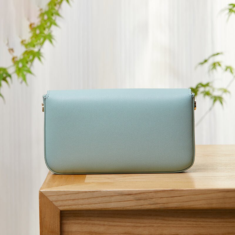 Letter of Light Leather and Silk Crossbody Bag – Babylon Leather - Babylon LeatherBabylon LeatherTX164-Green 2