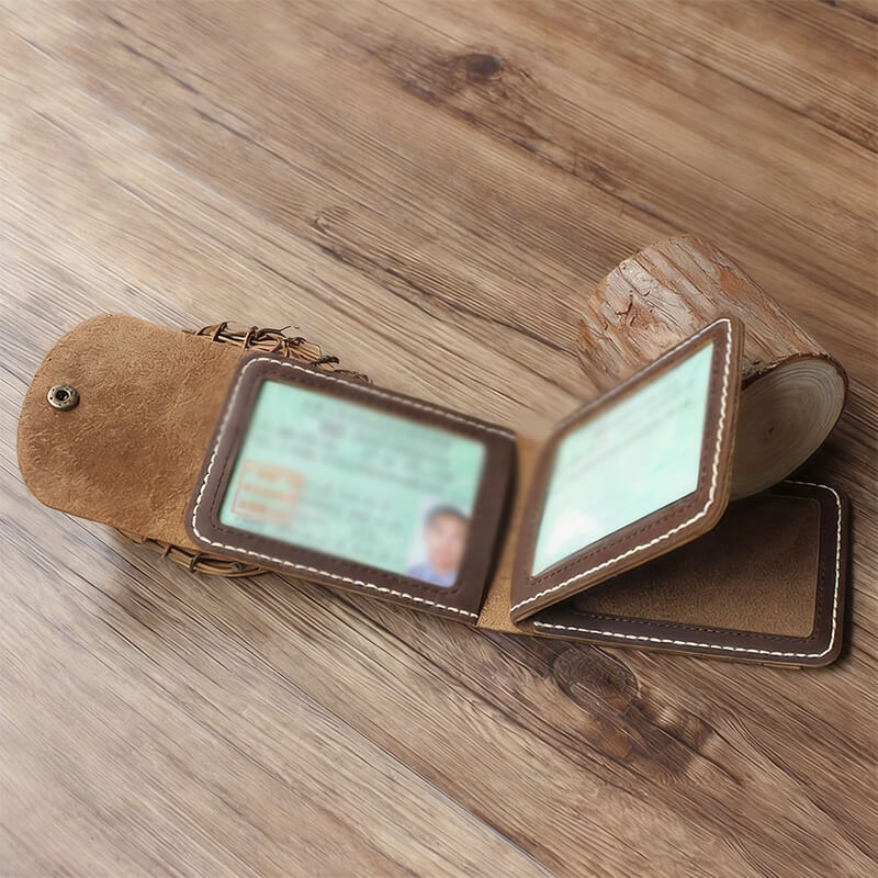 License & Card Holder Crazy Horse Leather DIY Kit – Babylon Leather - Babylon LeatherBabylon LeatherCY54-Brown