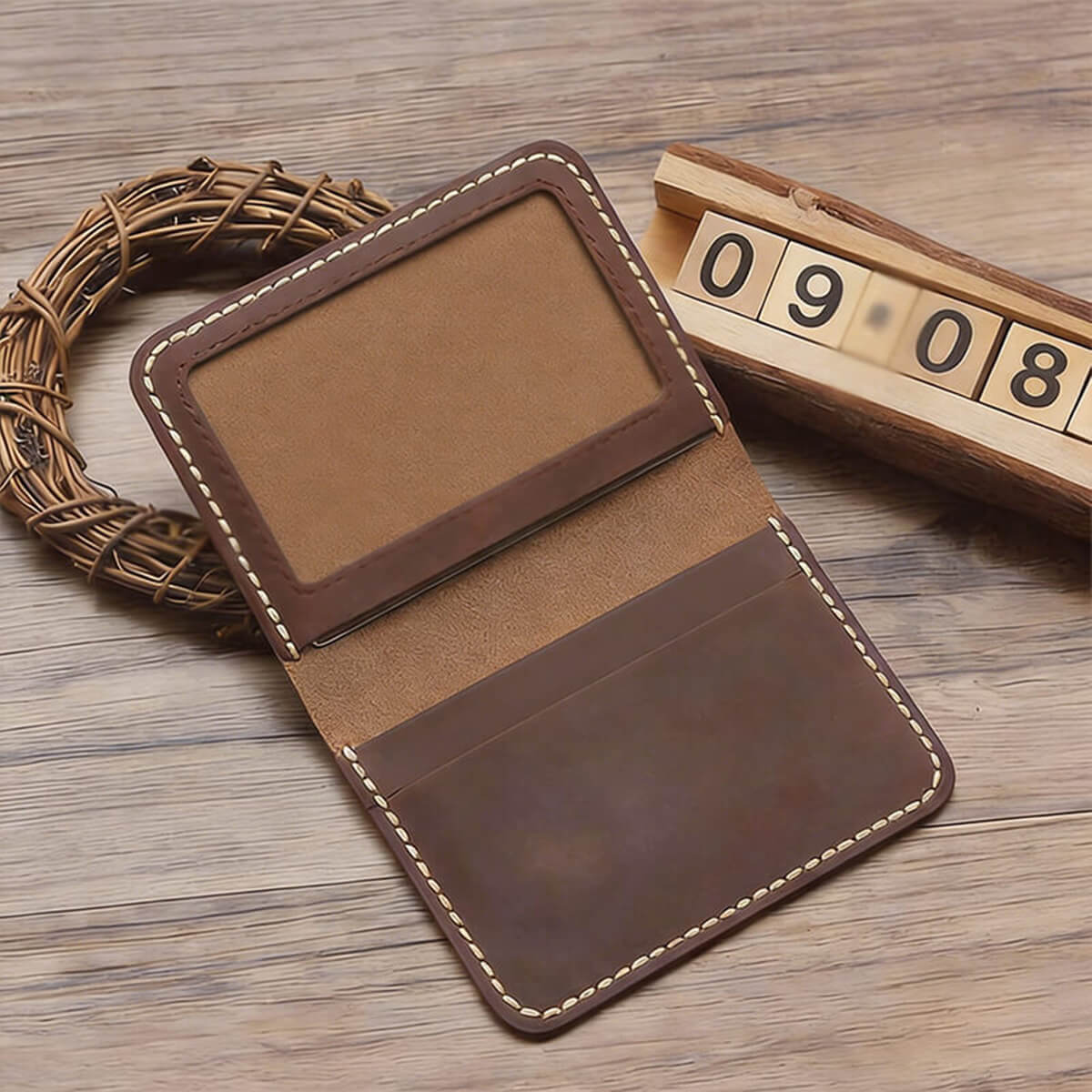 License Wallet with Photo Fog Wax Leather DIY Kit – Babylon Leather - Babylon LeatherBabylon LeatherCY55-Brown