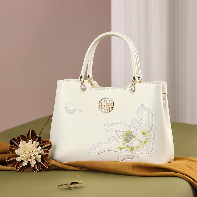 Light Within Leather and Silk Handbag Crossbody Bag – Babylon Leather - Babylon LeatherBabylon LeatherTX137-White