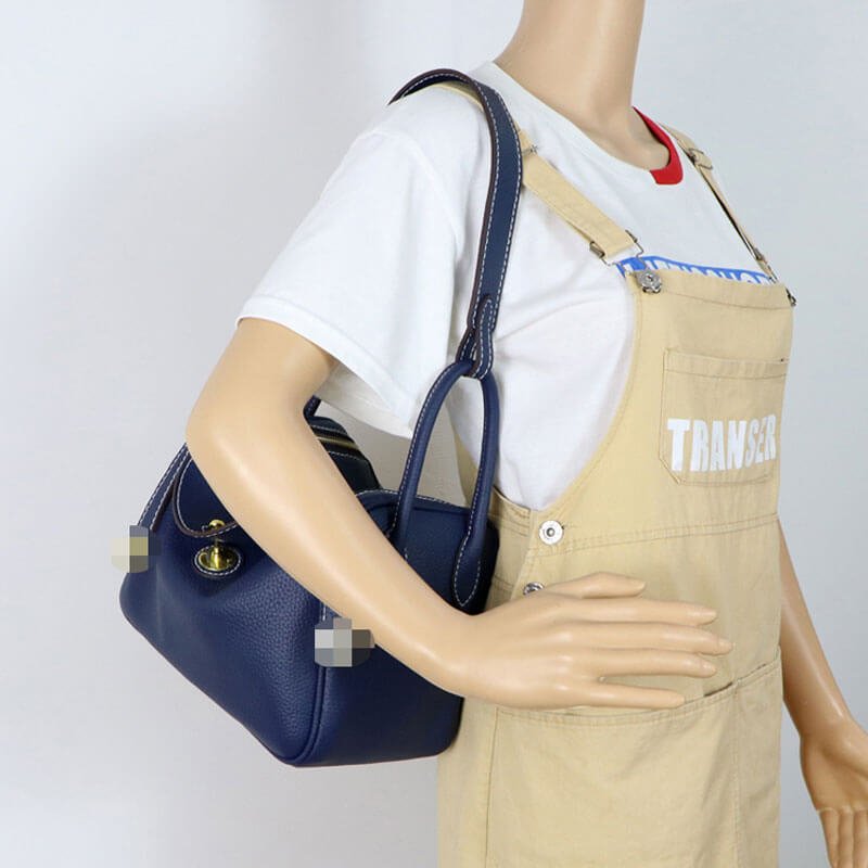 Lindy - Style Leather Bag DIY Craft Kit ¨C Babylon Leather - Babylon LeatherBabylon LeatherSY06 - Dark Blue - Medium - Gold & White