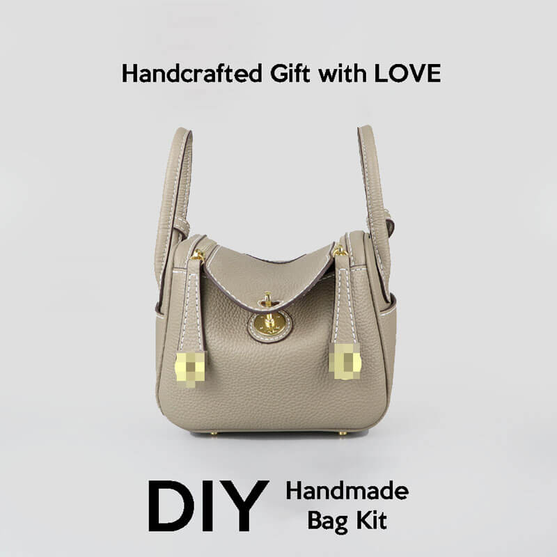 Lindy - Style Leather Bag DIY Craft Kit ¨C Babylon Leather - Babylon LeatherBabylon LeatherSY06 - Dark Blue - Medium - Gold & White