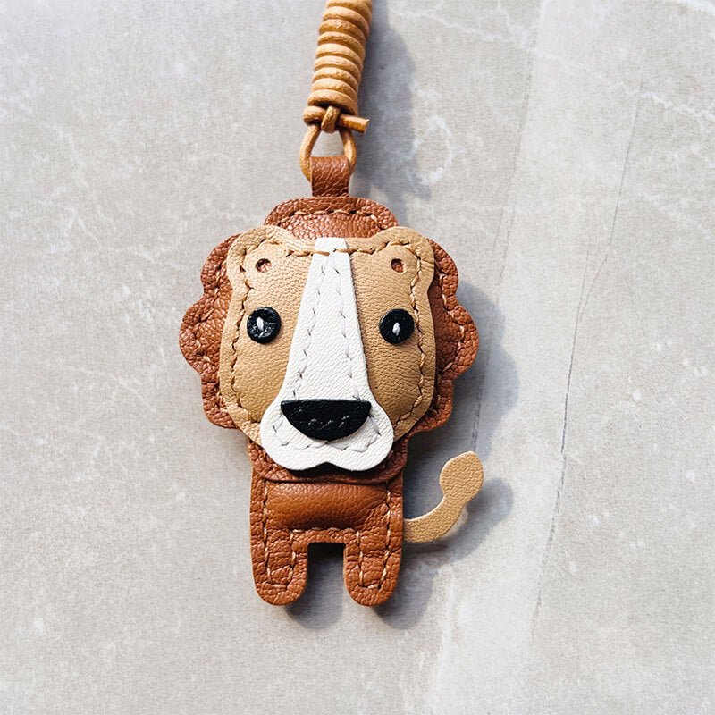 Lion-Shaped Leather Keychain DIY Kit – Babylon Leather - Babylon LeatherBabylon LeatherSG34-Brown