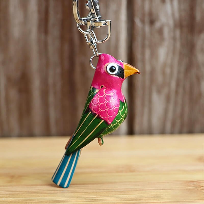 Little Bird Leather Bag Charm – Babylon Leather - Babylon LeatherBabylon LeatherLLZ20-Pink