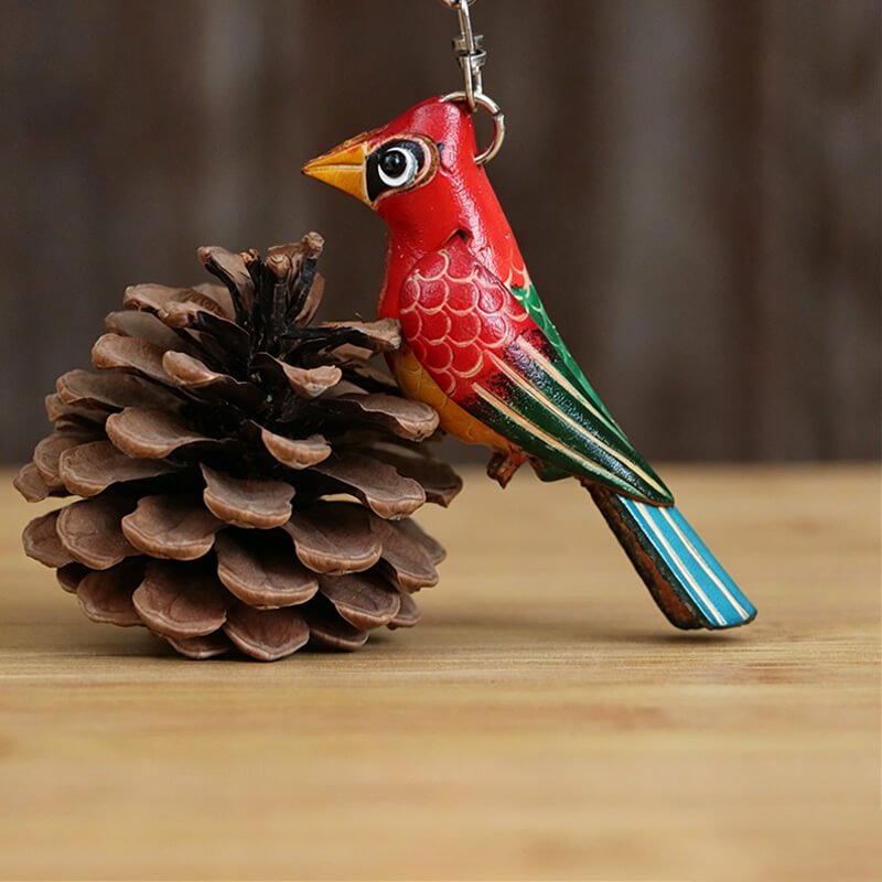 Little Bird Leather Bag Charm – Babylon Leather - Babylon LeatherBabylon LeatherLLZ20-Red