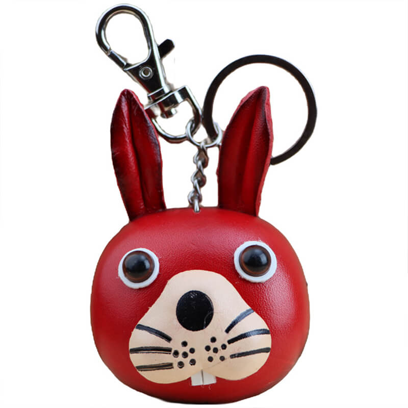 Little Bunny Leather Bag Charm – Babylon Leather - Babylon LeatherBabylon LeatherLLZ53-Red