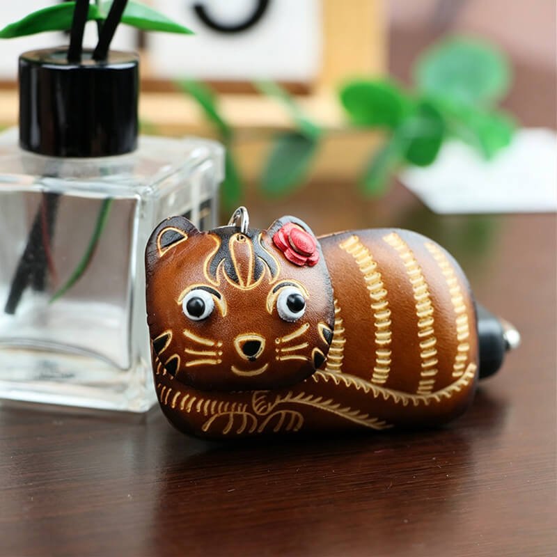 Little Cat Leather Bag Charm – Babylon Leather - Babylon LeatherBabylon LeatherLLZ36-Red