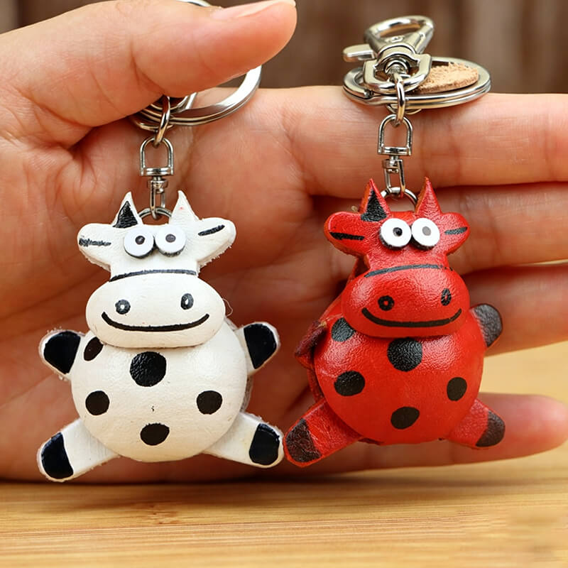 Little Cow Leather Bag Charm – Babylon Leather - Babylon LeatherBabylon LeatherLLZ70-White