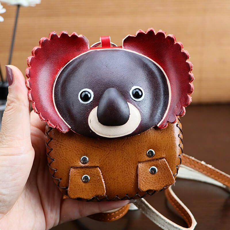 Little Koala - Shaped Leather Coin Purse – Babylon Leather - Babylon LeatherBabylon LeatherLLZ78-Grey