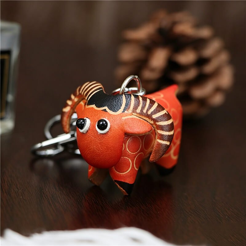 Little Lamb Leather Car Key Bag Charm – Babylon Leather - Babylon LeatherBabylon LeatherLLZ104-Brown