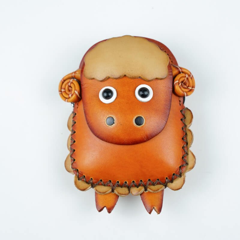 Little Lamb Shape Leather Charm Keychain – Babylon Leather - Babylon LeatherBabylon LeatherLL86-Brown