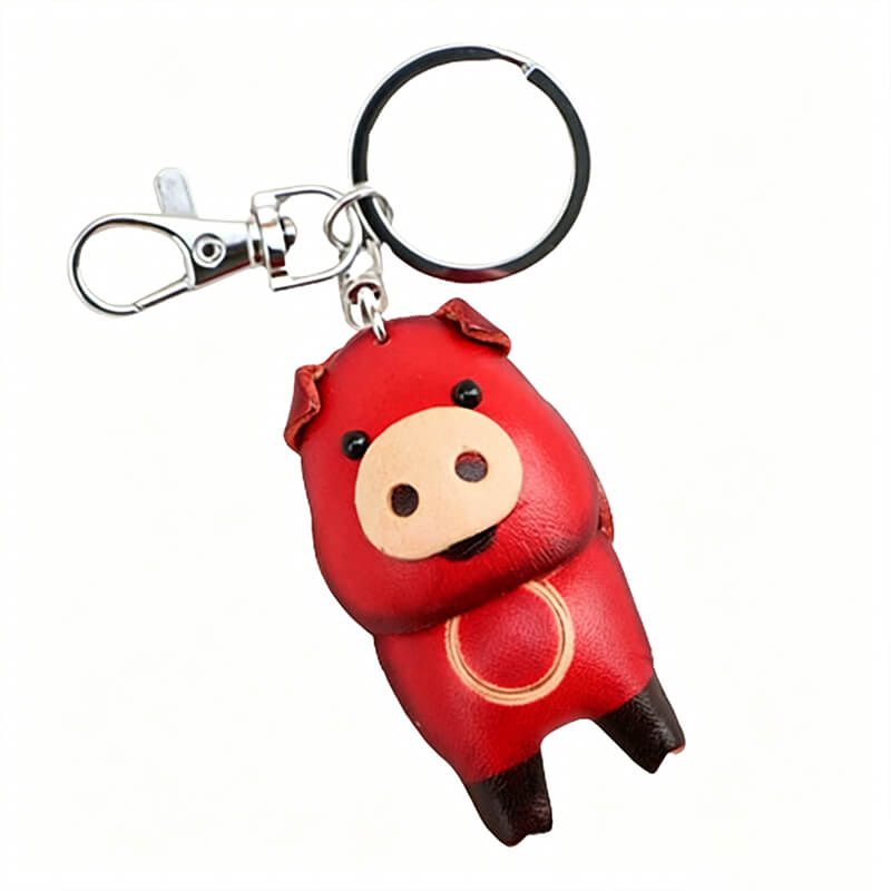 Little Pig Leather Bag Charm – Babylon Leather - Babylon LeatherBabylon LeatherLLZ94-Red