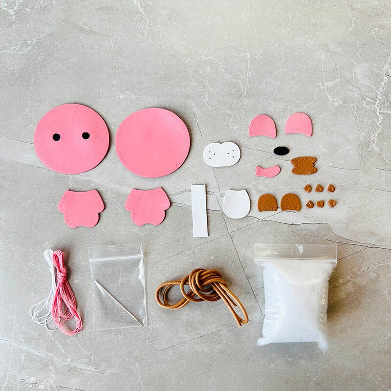 Little Tiger - Shaped Charm DIY Kit – Babylon Leather - Babylon LeatherBabylon LeatherSG18-Pink