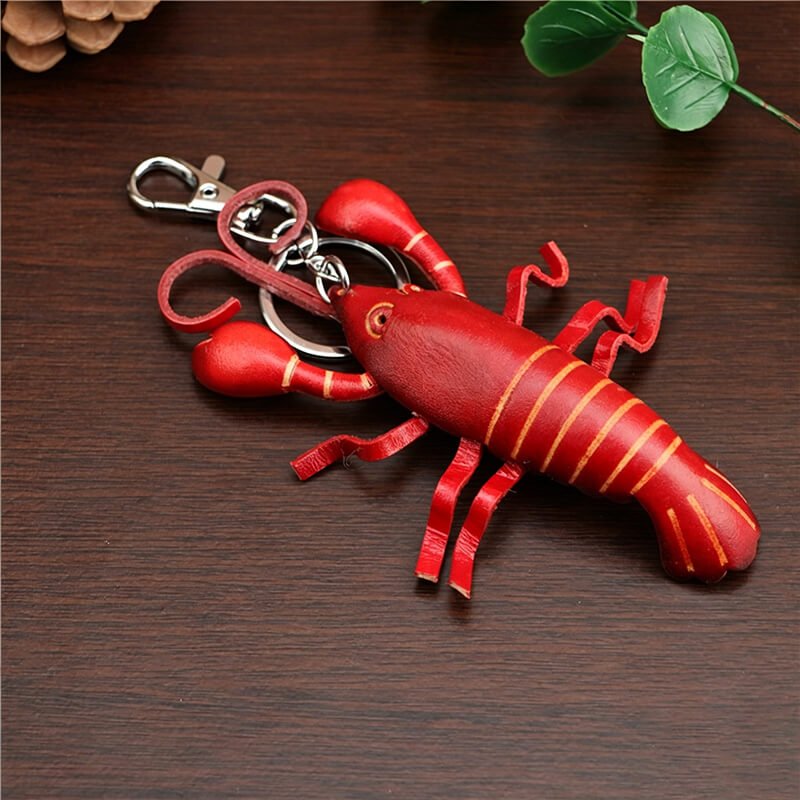 Lobster Leather Bag Charm – Babylon Leather - Babylon LeatherBabylon LeatherLLZ09-Red