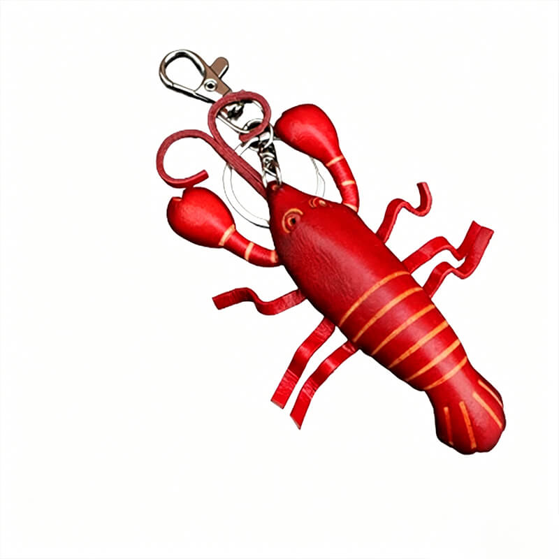 Lobster Leather Bag Charm – Babylon Leather - Babylon LeatherBabylon LeatherLLZ09-Red