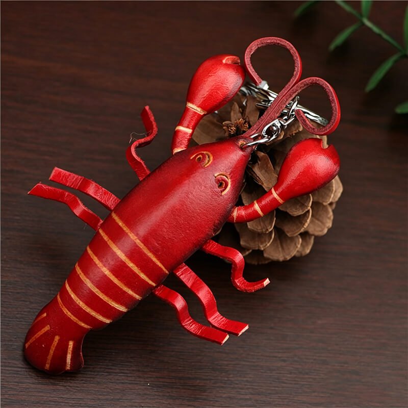 Lobster Leather Bag Charm – Babylon Leather - Babylon LeatherBabylon LeatherLLZ09-Red