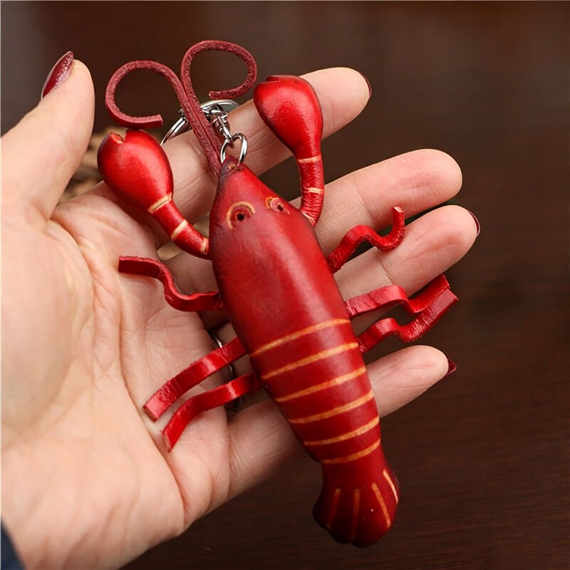 Lobster Leather Bag Charm – Babylon Leather - Babylon LeatherBabylon LeatherLLZ09-Red