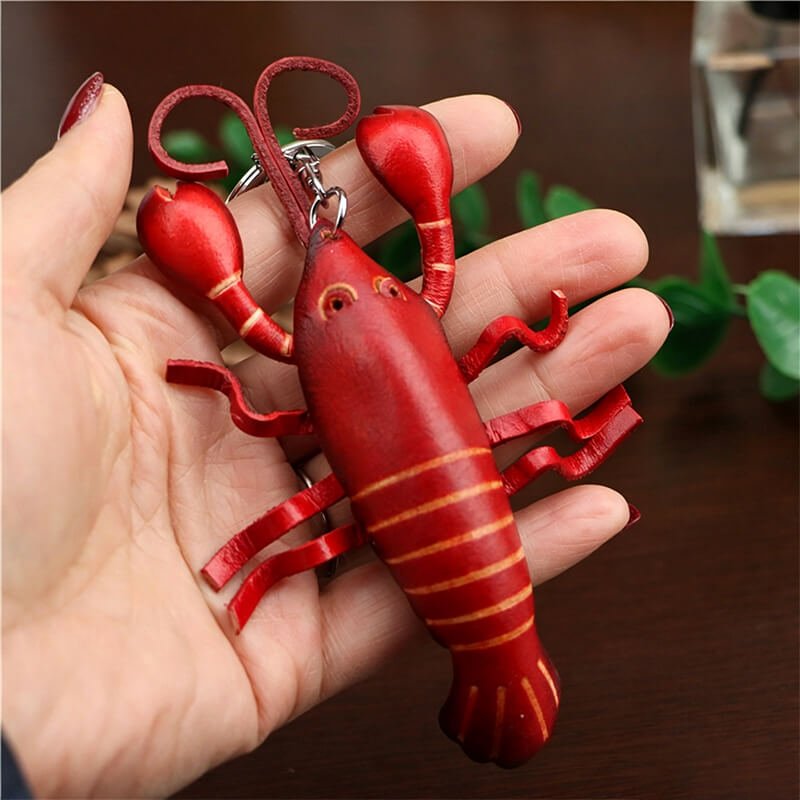 Lobster Leather Bag Charm – Babylon Leather - Babylon LeatherBabylon LeatherLLZ09-Red