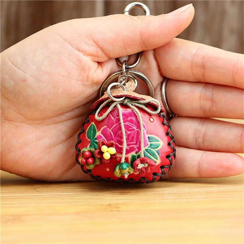 Lucky Bag Leather Charm – Babylon Leather - Babylon LeatherBabylon LeatherLLZ116-Red