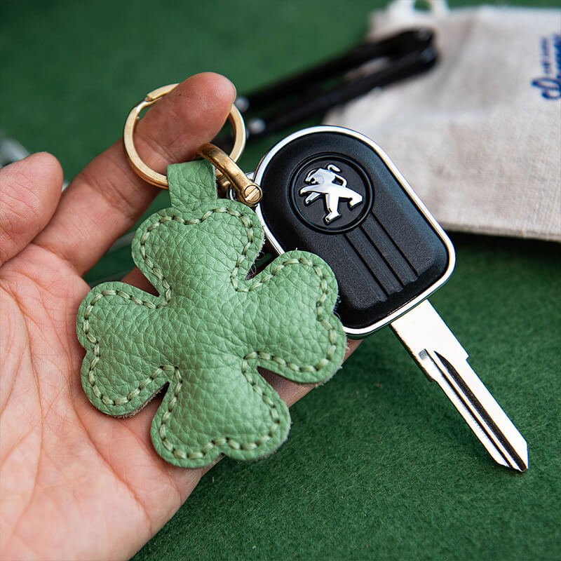 Lucky Clover Charm DIY Leather Kit – Babylon Leather - Babylon LeatherBabylon LeatherLZ58-Blue