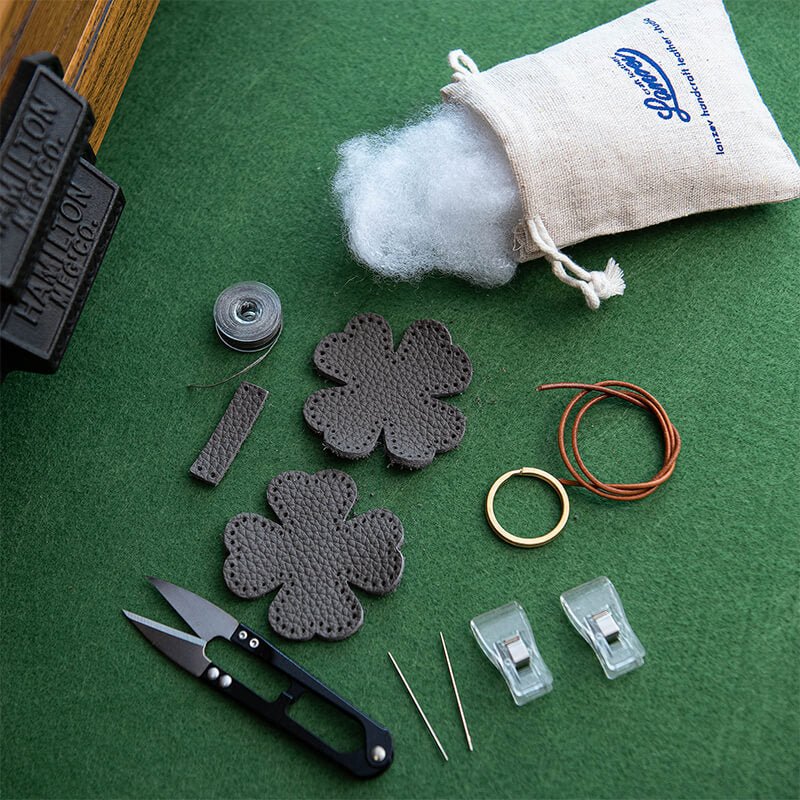 Lucky Clover Charm DIY Leather Kit – Babylon Leather - Babylon LeatherBabylon LeatherLZ58-Cement Gray