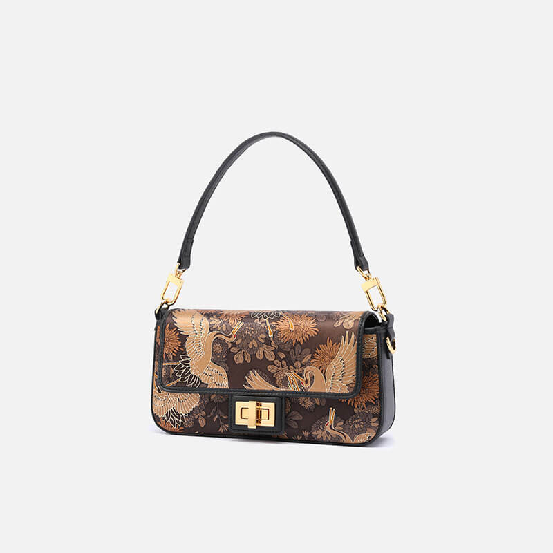 Luxury Women’s Silk - Blend Top Handle Bag – Babylon Leather - Babylon LeatherBabylon LeatherTX010-Black
