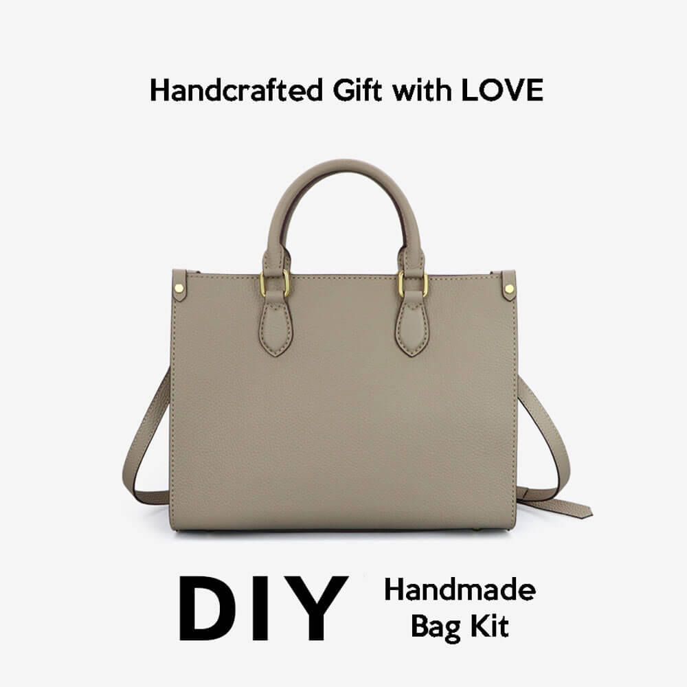 Lychee Leather Tote DIY Kit – Babylon Leather - Babylon LeatherBabylon LeatherSY80 - Khaki - Color - Matched