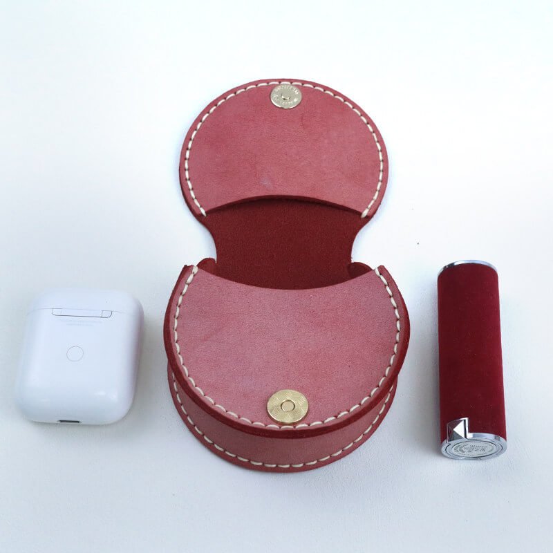 Magnetic Round Storage Box Fog Wax Leather DIY Kit – Babylon Leather - Babylon LeatherBabylon LeatherCY20-Pink