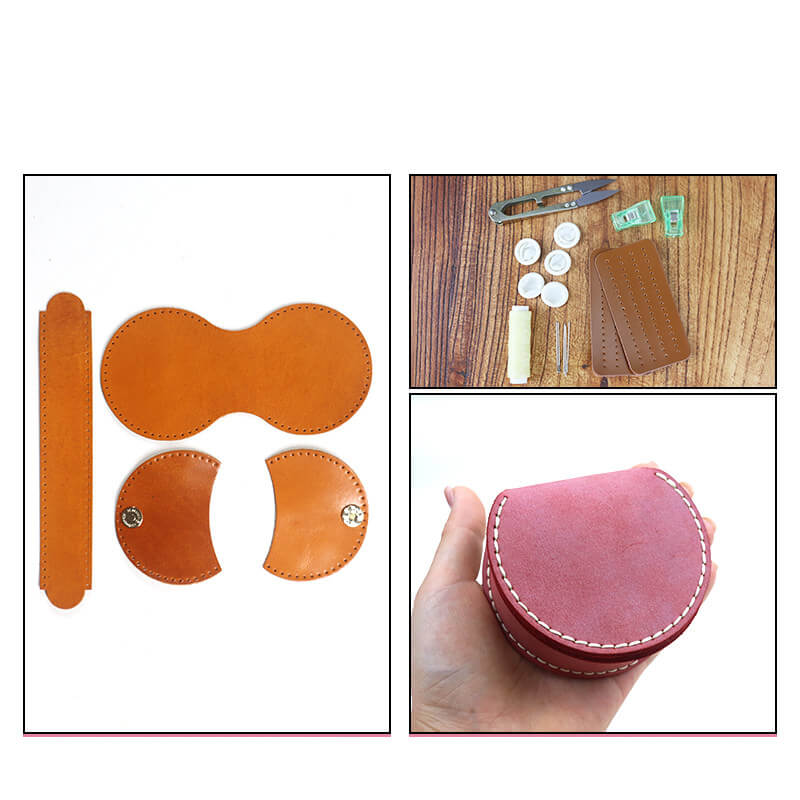 Magnetic Round Storage Box Fog Wax Leather DIY Kit – Babylon Leather - Babylon LeatherBabylon LeatherCY20-Pink