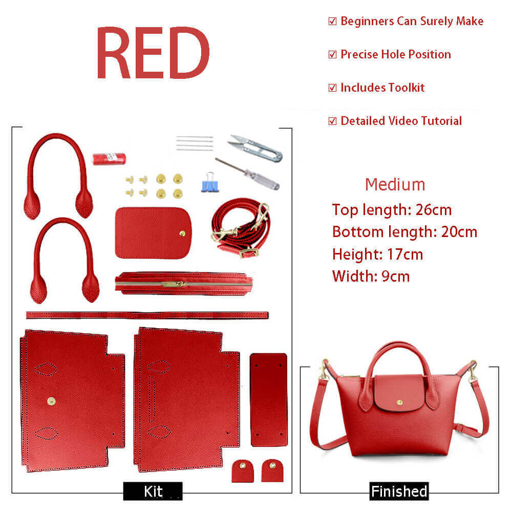 Medium Le Pliage DIY Kit – Babylon Leather - Babylon LeatherBabylon LeatherSY88-Red-Color-Matched