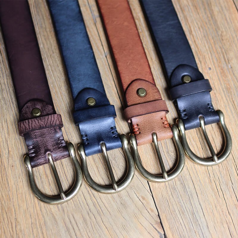 Men's 5mm Horseshoe Buckle Veg Tanned Belt DIY Kit – Babylon Leather - Babylon LeatherBabylon LeatherCY32-Brown-41" 105 cm