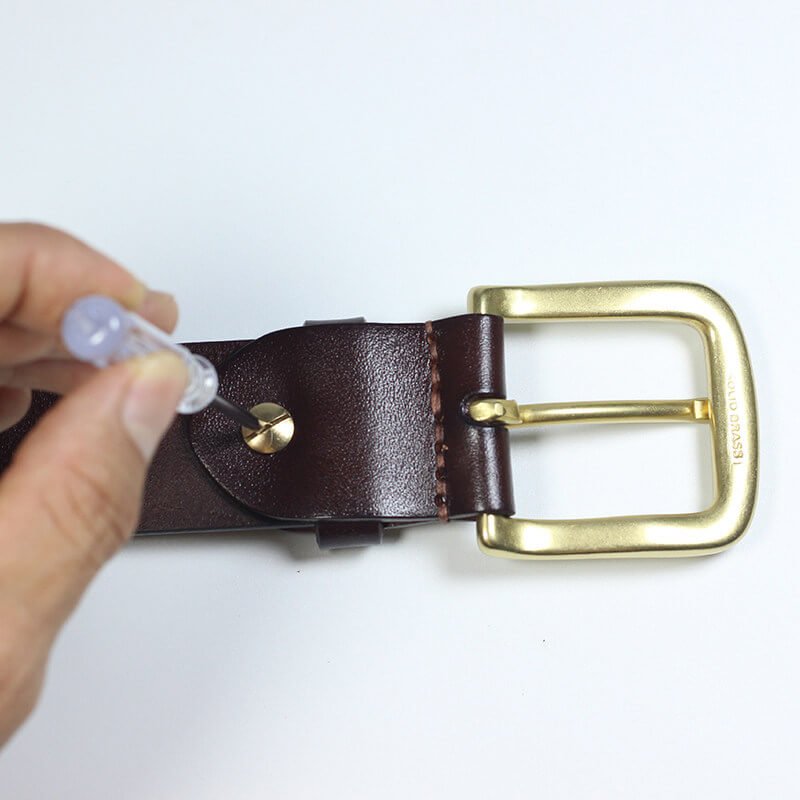 Men's Brass Buckle Belt Top Grain Leather DIY Kit – Babylon Leather - Babylon LeatherBabylon LeatherCY26-Brown-41" 105 cm