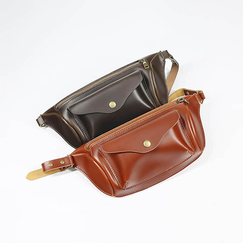 Men's Chest Sling Bag Top Grain Leather DIY Kit – Babylon Leather - Babylon LeatherBabylon LeatherCY07-Brown