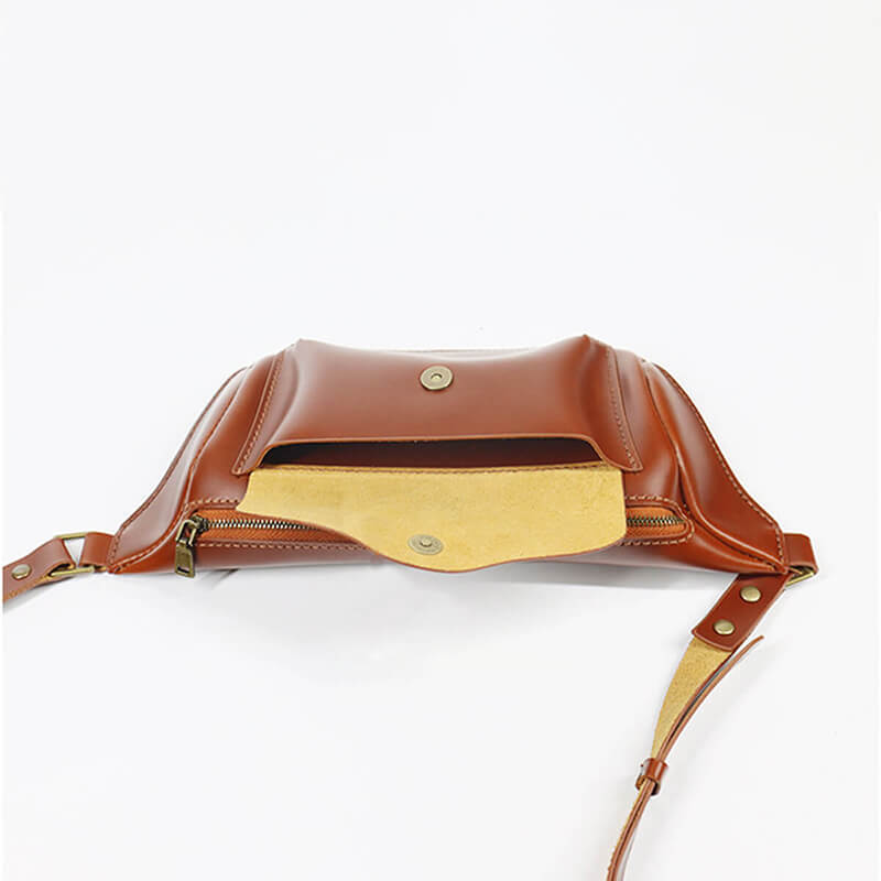 Men's Chest Sling Bag Top Grain Leather DIY Kit – Babylon Leather - Babylon LeatherBabylon LeatherCY07-Brown