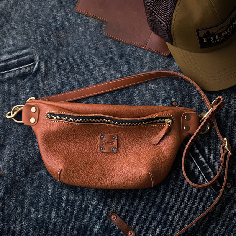 Mens Leather Chest Sling Bag DIY Kit – Babylon Leather - Babylon LeatherBabylon LeatherLZ43 - Brown