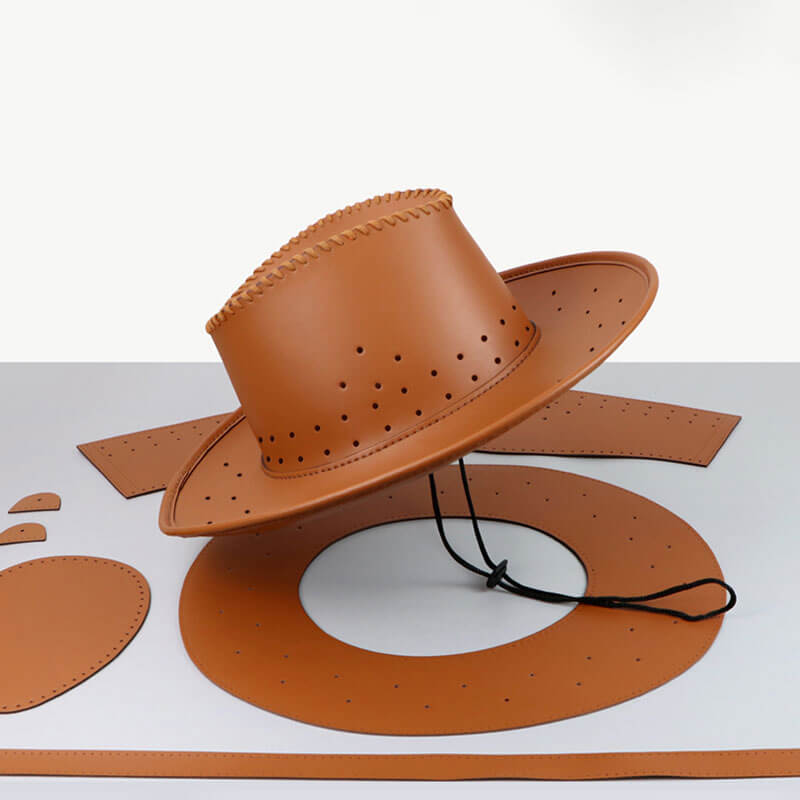 Men’s Leather Cowboy Hat DIY Craft Kit – Babylon Leather - Babylon LeatherBabylon LeatherSY59 - Caramel - Color - Matched