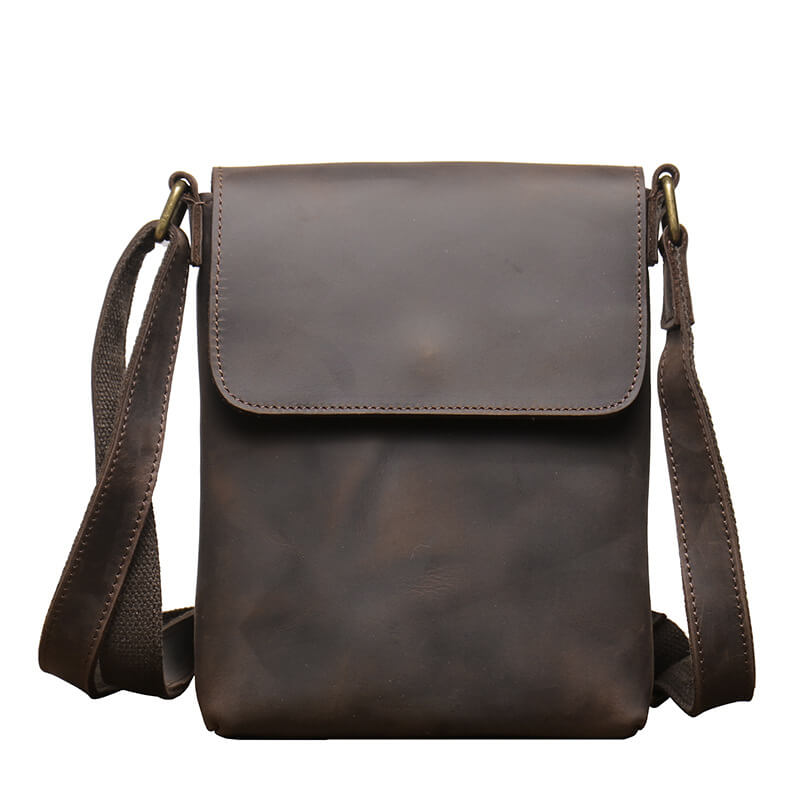 Men’s Leather Shoulder Crossbody Bag – Babylon Leather - Babylon LeatherBabylon LeatherLJ046 - Black