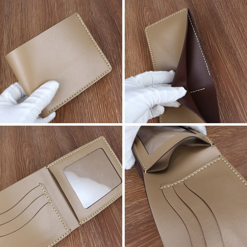 Men’s Leather Wallet DIY Kit – Babylon Leather - Babylon LeatherBabylon LeatherSY132-Khaki-Beige
