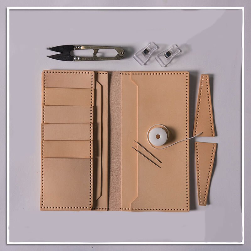 Mens Long Wallet DIY Leather Kit – Babylon Leather - Babylon LeatherBabylon LeatherLZ11-Original-Fog Wax Leather
